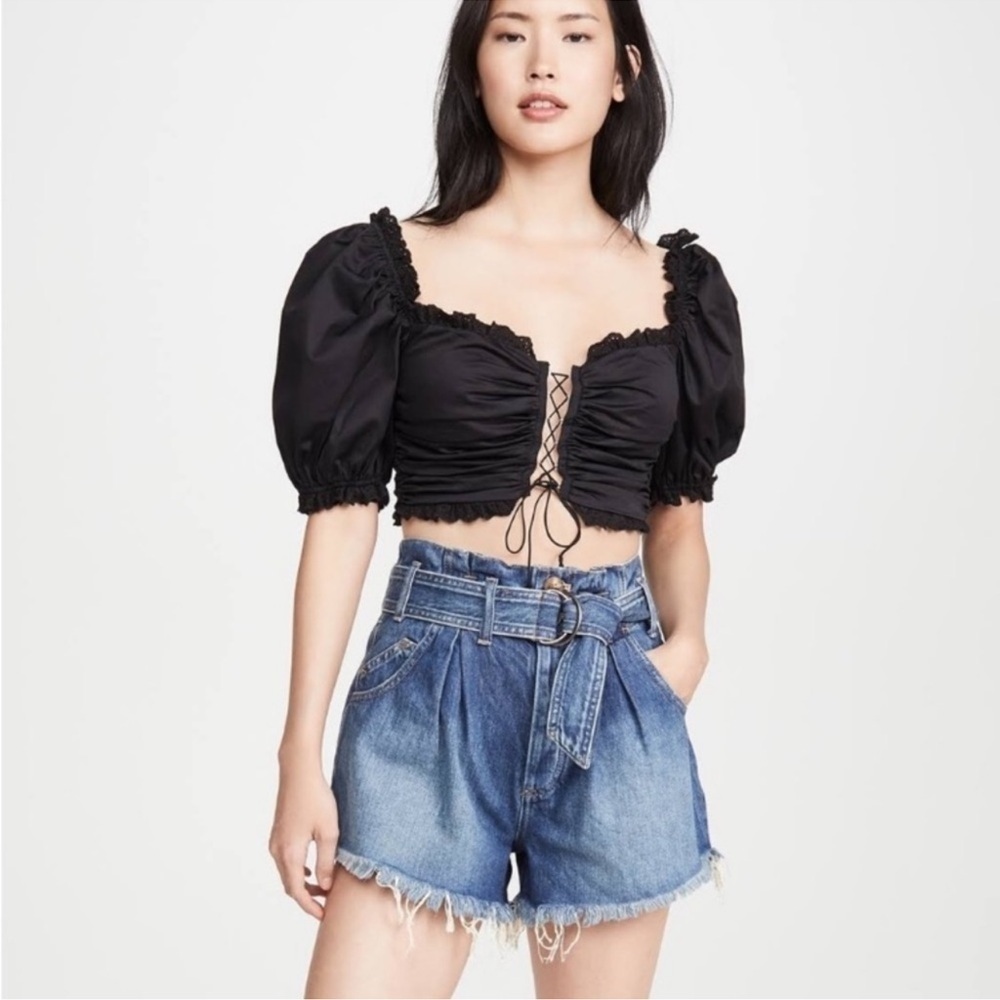 Free people see you sometime cut offs in Indio blue shorts SMALL NWT